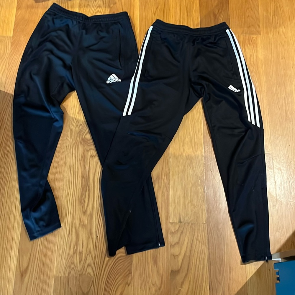Adidas men’s soccer pants - 2 pair (size small)